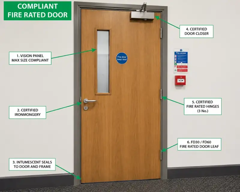AFTER, installed FD60 doorset