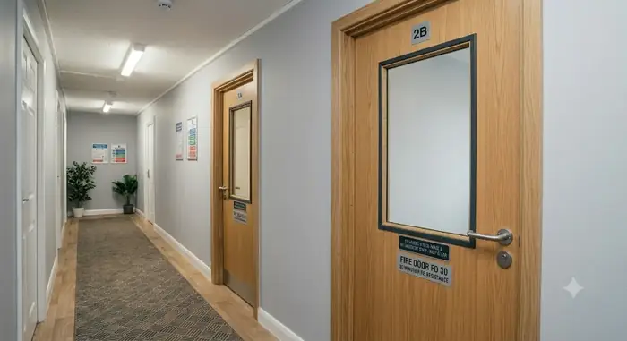 Communal corridor doorset